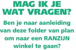 Ranzijn MAG IK JE WAT VRAGEN? aanbieding