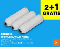 BOUWMAAT Anza microvezelroller antex aanbieding