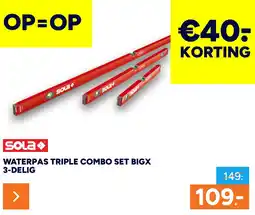 BOUWMAAT Sola waterpas triple combo set BIGX aanbieding