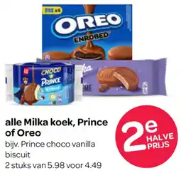 Spar Alle Milka koek, Prince of Oreo aanbieding