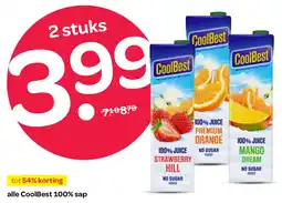 Spar Alle CoolBest 100% sap aanbieding