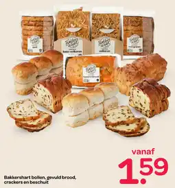 Spar Bakkershart bollen, gevuld brood, crackers en beschuit aanbieding