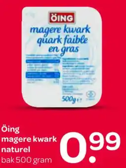 Spar Öing magere kwark naturel aanbieding