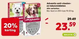 Pets Place Advantix anti-vlooien en tekenmiddelen aanbieding
