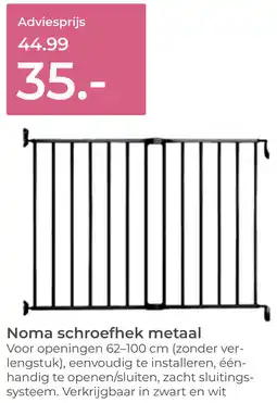 Prenatal Noma schroefhek metaal aanbieding