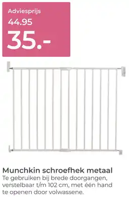 Prenatal Munchkin schroefhek metaal aanbieding