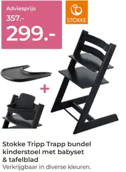Prenatal Stokke Tripp Trapp bundel kinderstoel met babyset & tafelblad aanbieding