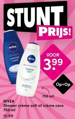 Drogisterij Visser NIVEA Shower crème soft of crème care aanbieding