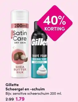 Drogisterij Visser Gillette Scheergel en schuim aanbieding