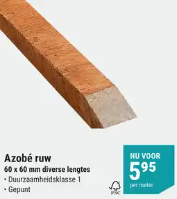 Pontmeyer Azobé ruw aanbieding
