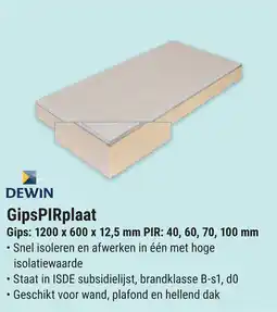 Pontmeyer DEWIN GipsPIRplaat aanbieding
