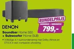 EP EP:Bundel Denon Home 550 Soundbar en Home Subwoofer aanbieding
