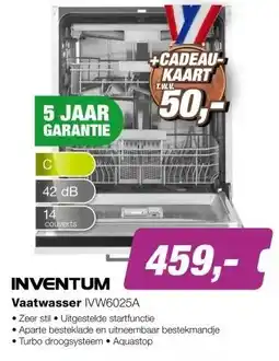 EP Inventum IVW6025A Inbouw Vaatwasser aanbieding