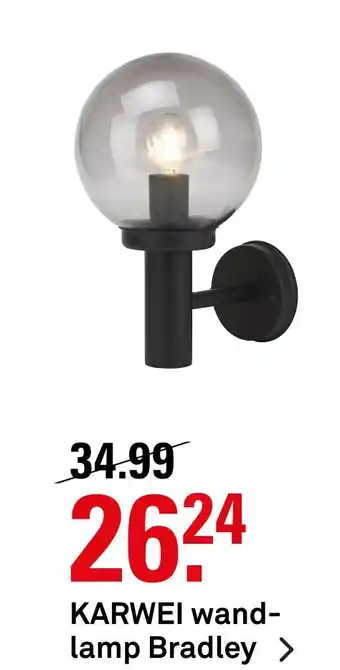 Karwei KARWEI wandlamp Bradley aanbieding