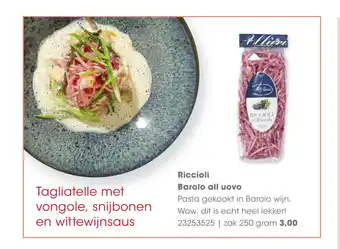 HANOS Riccioli Barolo all uovo zak 250 gram aanbieding