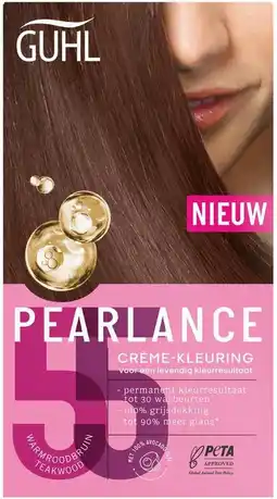 Wehkamp Guhl Pearlance Intensieve Crème haarkleuring - N55 Warmroodbruin Teakwood aanbieding