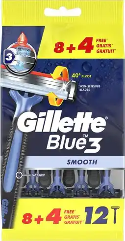 Bol.com Gillette Blue3 - 8+4 Stuks - Wegwerpscheermesjes aanbieding
