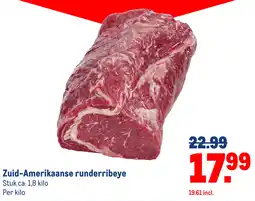 Makro Zuid-Amerikaanse runderribeye aanbieding