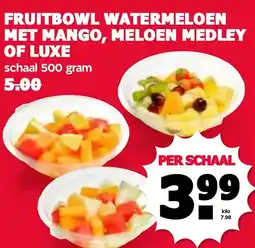 De Boerenschuur Fruitbowl Watermeloen Met Mango, Meloen Medley aanbieding