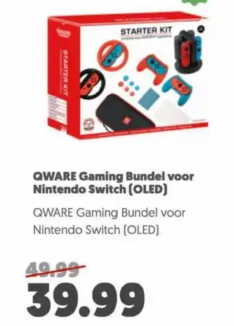 MediaMarkt Qware gaming bundel voor nintendo switch (OLED) aanbieding