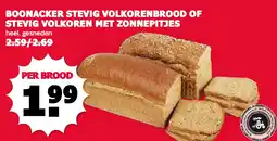 De Boerenschuur Boonacker Stevig Volkorenbrood Of Stevig Volkoren Met Zonnepitjes aanbieding