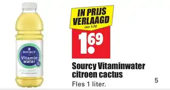 Dirk Sourcy vitaminwater citroen cactus 1L aanbieding