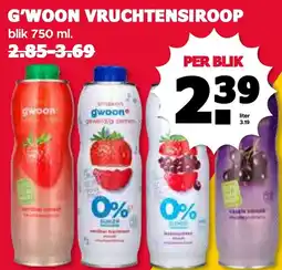 De Boerenschuur G'woon Vruchtensiroop aanbieding