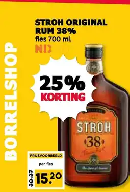 De Boerenschuur Stroh Original Rum 38% aanbieding
