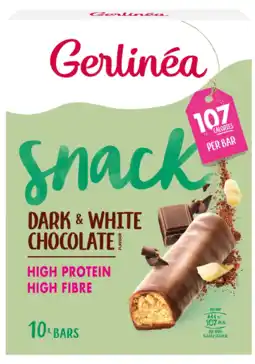 De Online Drogist Gerlinéa Snack Dark & White Chocolate Repen aanbieding