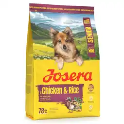 Zooplus 3kg Josera Mini Senior Kip & Rijst hondenvoer droog aanbieding