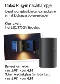 Inter Chalet Calex Plug in nachtlampje aanbieding