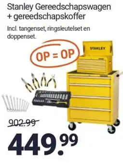 Inter Chalet Stanley Gereedschapswagen + gereedschapskoffer aanbieding