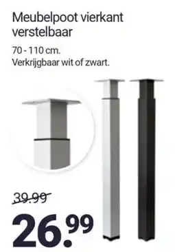 Inter Chalet Meubelpoot vierkant verstelbaar aanbieding