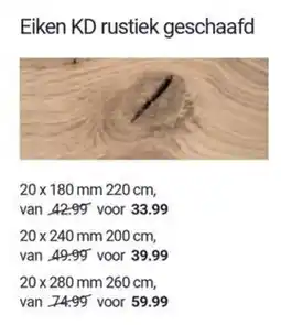 Inter Chalet Eiken KD rustiek geschaafd aanbieding