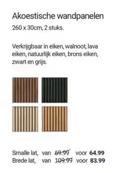 Inter Chalet Akoestische wandpanelen aanbieding