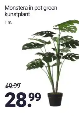 Inter Chalet Monstera in pot groen kunstplant aanbieding