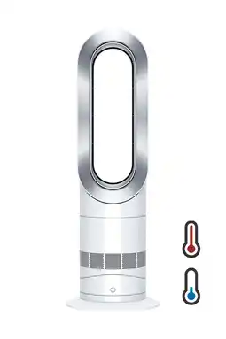 Amazon Dyson Hot+Cool Jet Focus AM09 - High Performance Cooling Fan and Fan Heater (White/Silver) aanbieding