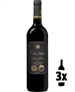 Wijnvoordeel 3 flessen Casa Safra Black Label Gran Reserva Probeerpakket aanbieding