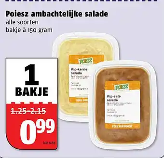 Poiesz Poiesz ambachtelijke salade 150g aanbieding