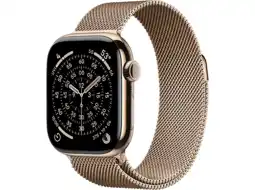 MediaMarkt Apple Watch Series 11gps + Cellular - 42mmtitanium Case Milanese Loop Smartwatch Gold aanbieding