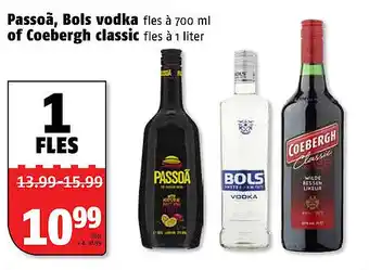 Poiesz Passoã, Bols vodka of Coebergh classic 1liter aanbieding