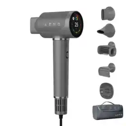 MediaMarkt Aeno Haardroger Hd5 Grijs 1500w Spraakbesturing IONisator Touch Lcd Infrarood Afstandsbescherming Ai aanbieding