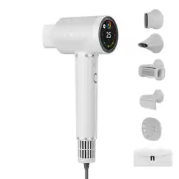 MediaMarkt Aeno Haardroger Hd5 Wit 1500w Spraakbesturing IONisator Touch Lcd Infrarood Afstandsbescherming Ai B aanbieding