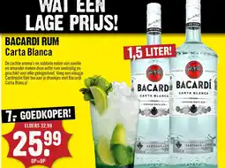 Dirck 3 Bacardi rum Carta blanca aanbieding