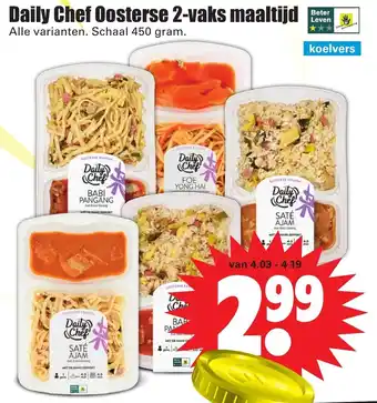 Dirk Daily Chef Oosterse 2-vaks maaltijd 450g aanbieding