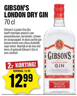 Dirck 3 Gibson's London Dry Gin aanbieding
