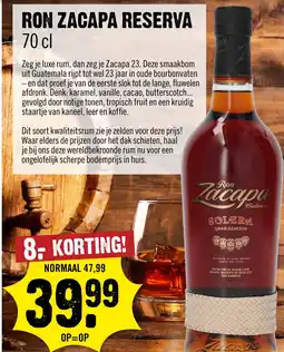 Dirck 3 Ron zacapa reserva aanbieding