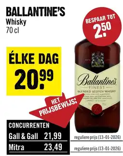Dirck 3 Ballantine's Whisky aanbieding