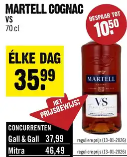 Dirck 3 Martell cognac Vs aanbieding