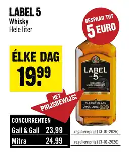 Dirck 3 LABEL 5 Whisky aanbieding